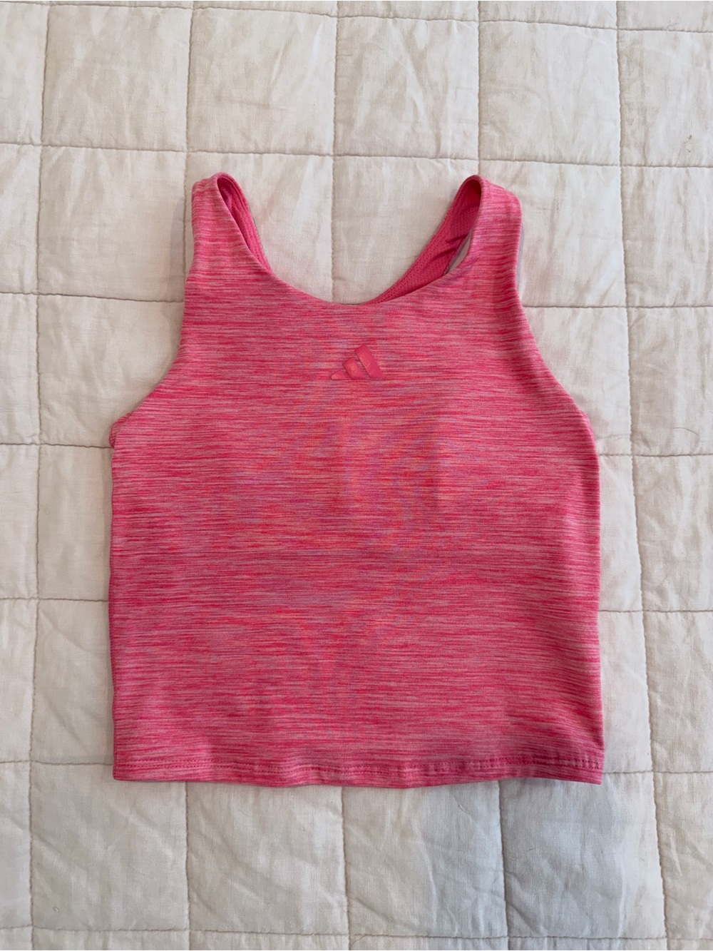 adidas - Size S (7/8) - Pink Racerback Sports Top
